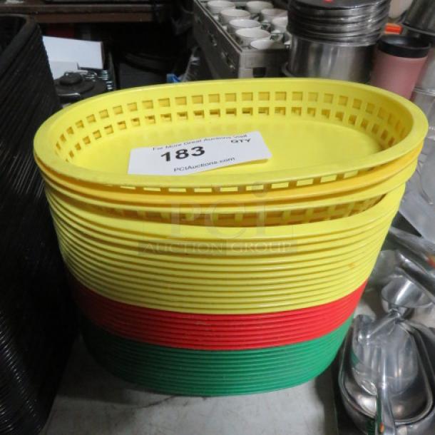 One Lot Of Assorted Color 10X7 Fast Food Baskets. - Image 1 of 1
