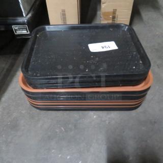 One Lot Of Assorted Size Lunch Trays.