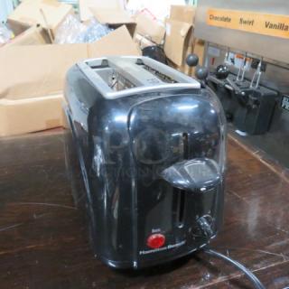 One Hamilton Beach 2 Slice Toaster.