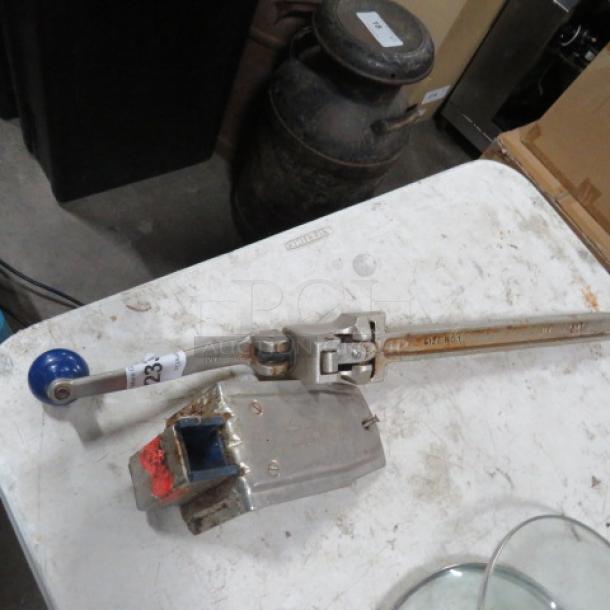 One 10lb Can Opener With Bracket. - Image 1 of 1