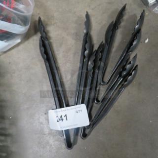 One Lot Of 6 Assorted Size Poly Tongs