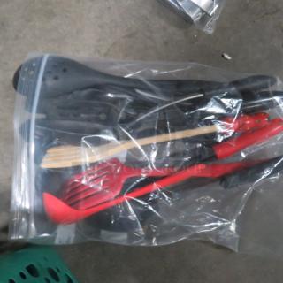 One Lot Of Assorted Poly Utensils.