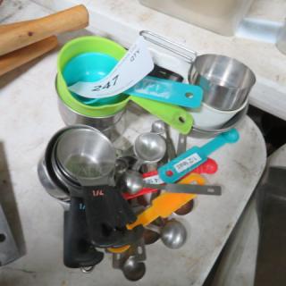 One Lot Of Assorted Measuring Cups/Spoons.