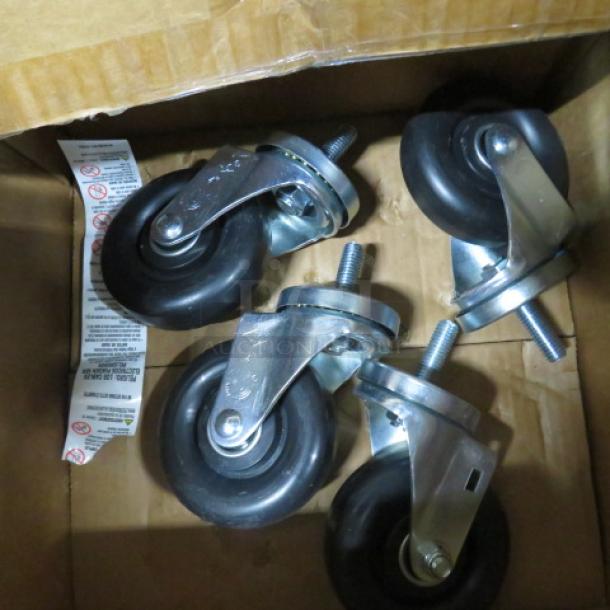 One Set Of 4 Inch Casters. Look NEW. - Image 1 of 1