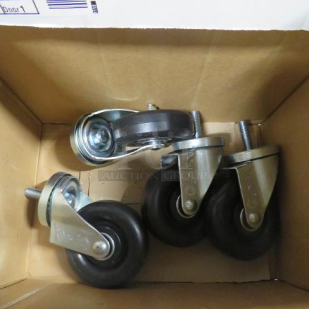 One Set Of 4 Inch Casters. Look NEW. - Image 1 of 1