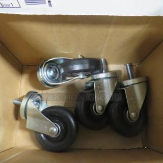 One Set Of 4 Inch Casters. Look NEW.