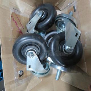 One Set Of 4 Inch Casters. Look NEW.
