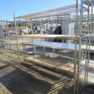 One Shelving System With 4 Shelves. 72X24X75