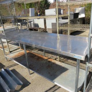 One EFI Stainless Steel Table With Under Shelf. 96X30X34.5