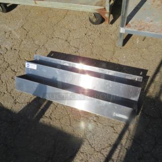 One Gridman Stainless Steel Double Bottle Rail. 32X8X9.5