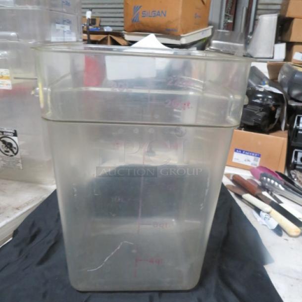 One 22qt Food Storage Container. - Image 1 of 1