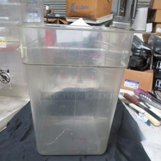 One 22qt Food Storage Container.