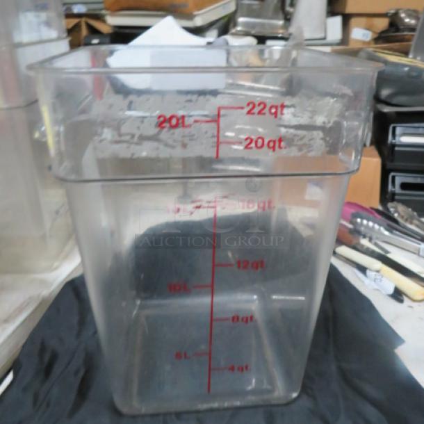 One 22qt Food Storage Container. - Image 1 of 1