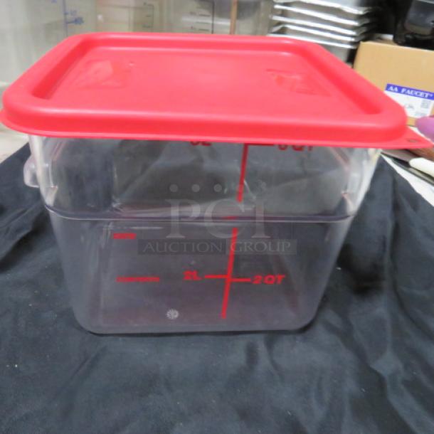 One 6qt Food Storage Container With Lid. - Image 1 of 1