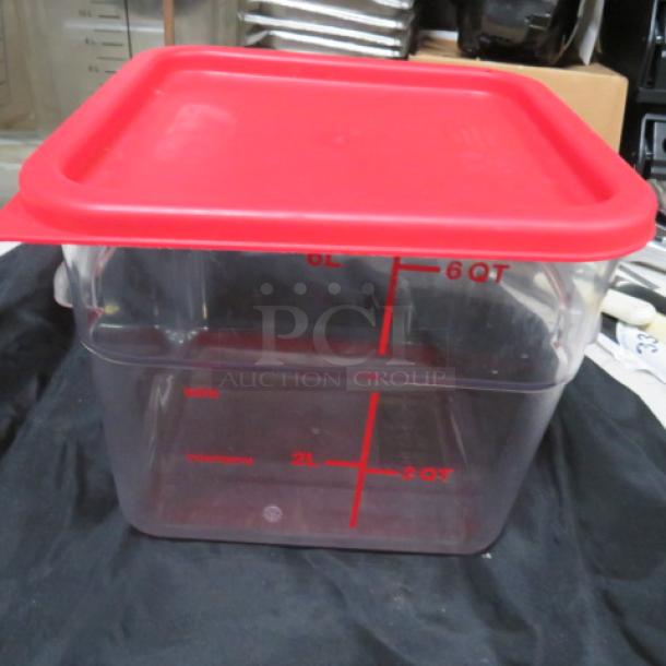 One 6qt Food Storage Container With Lid. - Image 1 of 1