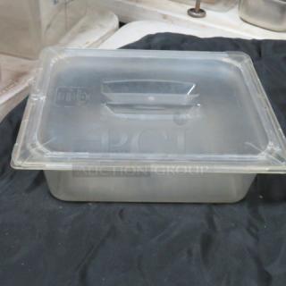 1/2 Size 4 Inch Deep Food Storage Container With Lid. 5XBID