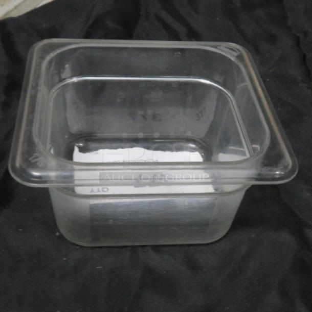 1/6 Size 4 Inch Deep Food Storage Container. 5XBID - Image 1 of 1