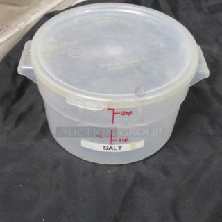 2 Quart Round Food Storage Container With Lid. 3XBID