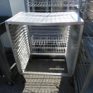 One Aluminum Speed Rack On Casters. 28X18X34