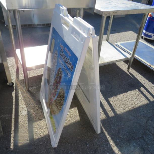 One Poly Sidewalk Sign. 24X37 - Image 2 of 2