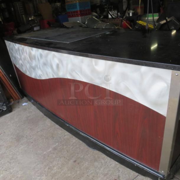 One Kiosk With Heated Top, 2 Door Under Storage, Outlets, On Casters. 96X36X39 - Image 2 of 4