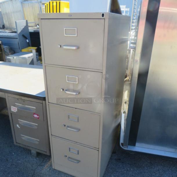 One HON 4 Drawer Filing Cabinet. 18X28X52 - Image 1 of 1