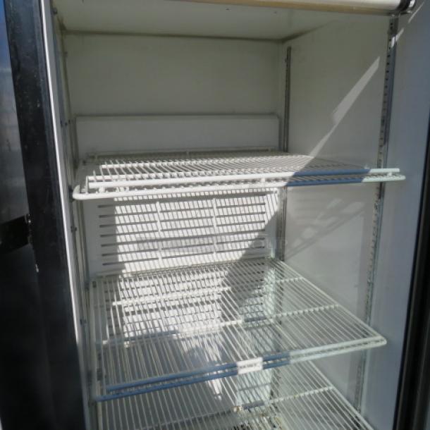 One Carrier 1 Door Glass Display Cooler With 3 Racks. 120 Volt. Model# MC300. 24.5X24X62 - Image 2 of 2