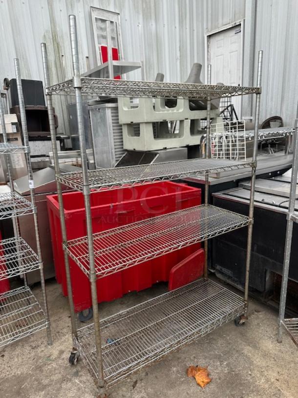 One Metro Shelf With 4 Shelves On Casters. 48X18X76 - Image 1 of 1