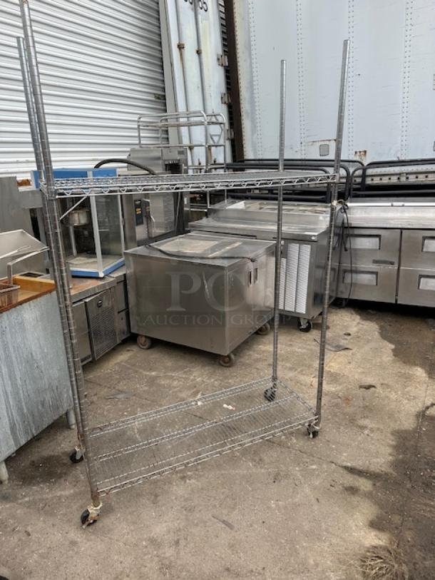 One Metro Shelf With 2 Shelves On Casters. 48X18X76 - Image 1 of 1