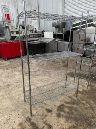 One Meto Shelf With 3 Shelves. 48X18X73