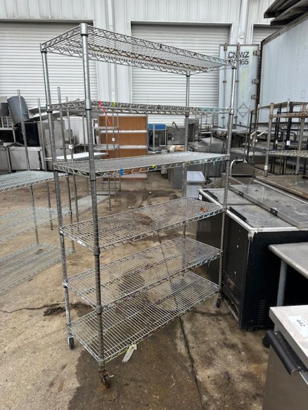 One Metro Shelf With 6 Shelves On Casters. 48X18X76 - Image 1 of 1