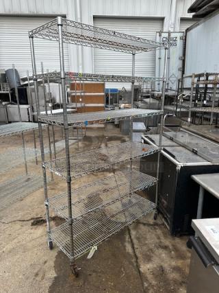 One Metro Shelf With 6 Shelves On Casters. 48X18X76