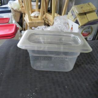 1/9 Size 4 Inch Deep Food Storage Container With Lid. 5XBID