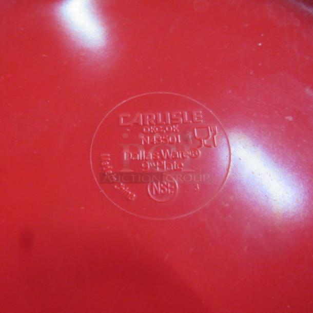 One Lot Of 25 Carlisle 9 Inch Red Melamine Plates. #N43501. - Image 2 of 2
