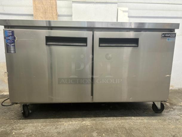 AWESOME! Dukers Undercounter 2 DOOR REFRIGERATOR in Stainless Steel DUC60R - Image 1 of 5