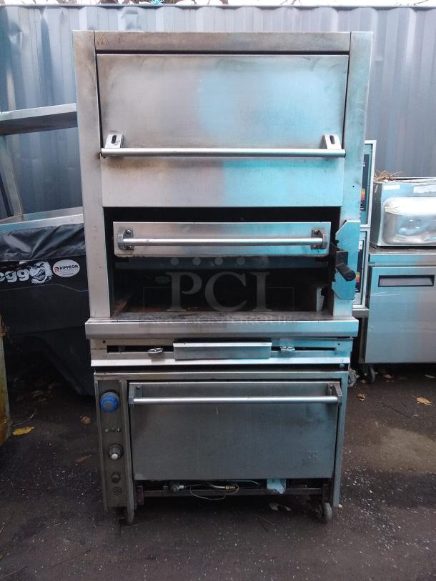 Jade JMHBI-36-NG Stainless Steel Front and Sides Single-Deck Natural Gas Titan Heavy Duty Upright Infrared Broiler - 104,000 BTU - Image 1 of 5