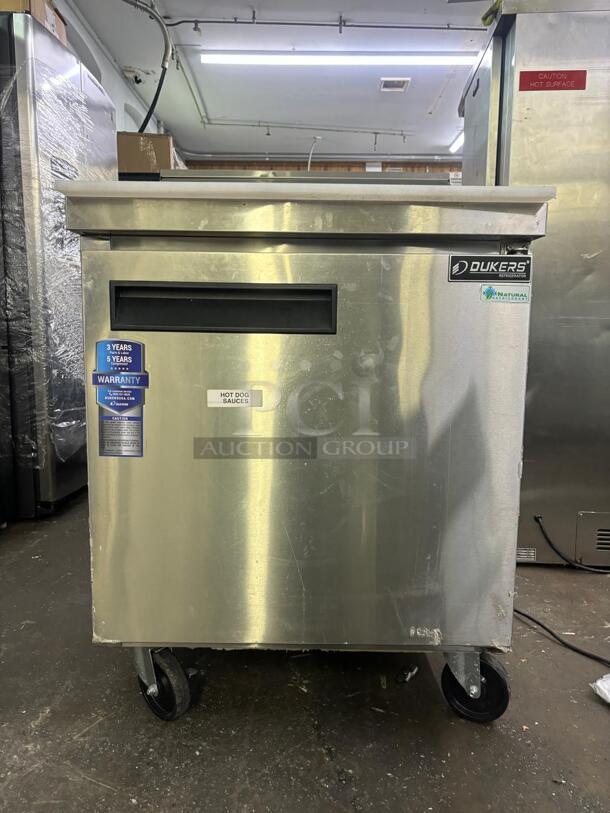 AWESOME MUST SEE! DUKERS COMMERCIAL FOOD PREP TABLE DSP 29 TESTED AND WORKING - Image 1 of 6