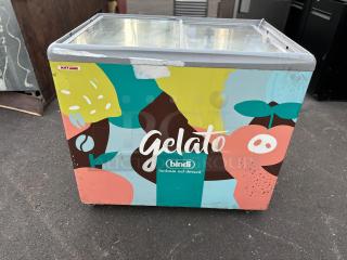 Gelato Dipping Cabinet Display Freezer with Sliding Glass Door TESTED AND WORKING - Item #1154878