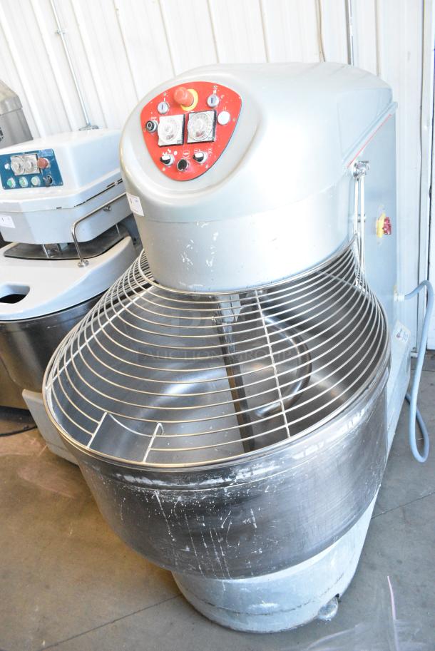 2016 LP Group VIS-R 200 Metal Commercial Floor Style Spiral Dough Mixer w/ Stainless Steel 20 Quart Mixing Bowl, Bowl Guard and Dough Hook Attachment on Commercial Casters. 208 Volts, 3 Phase. - Image 1 of 6