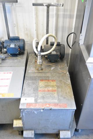 402 Metal Commercial Floor Style Oil Filtration System on Commercial Casters. 120 Volts, 1 Phase.