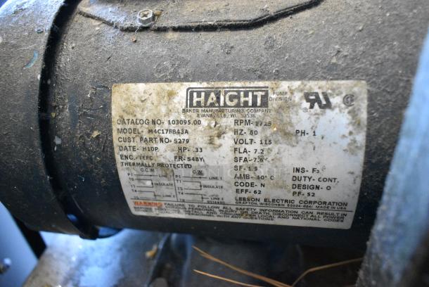 402 Metal Commercial Floor Style Oil Filtration System on Commercial Casters. 120 Volts, 1 Phase. - Image 6 of 6