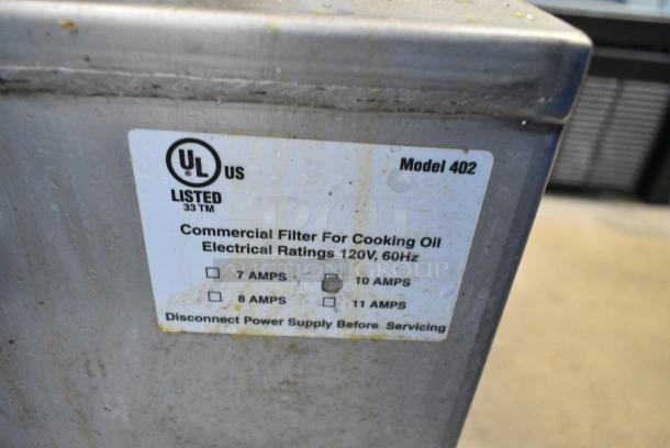 402 Metal Commercial Floor Style Oil Filtration System on Commercial Casters. 120 Volts, 1 Phase. - Image 5 of 6