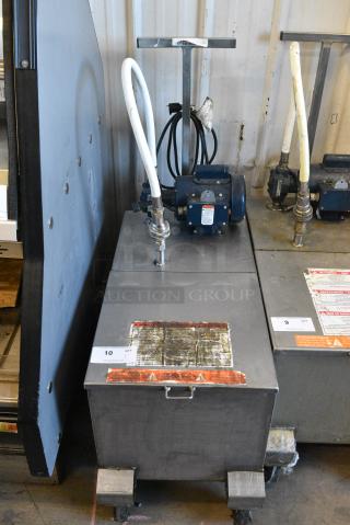 402 Metal Commercial Floor Style Oil Filtration System on Commercial Casters. 120 Volts, 1 Phase.
