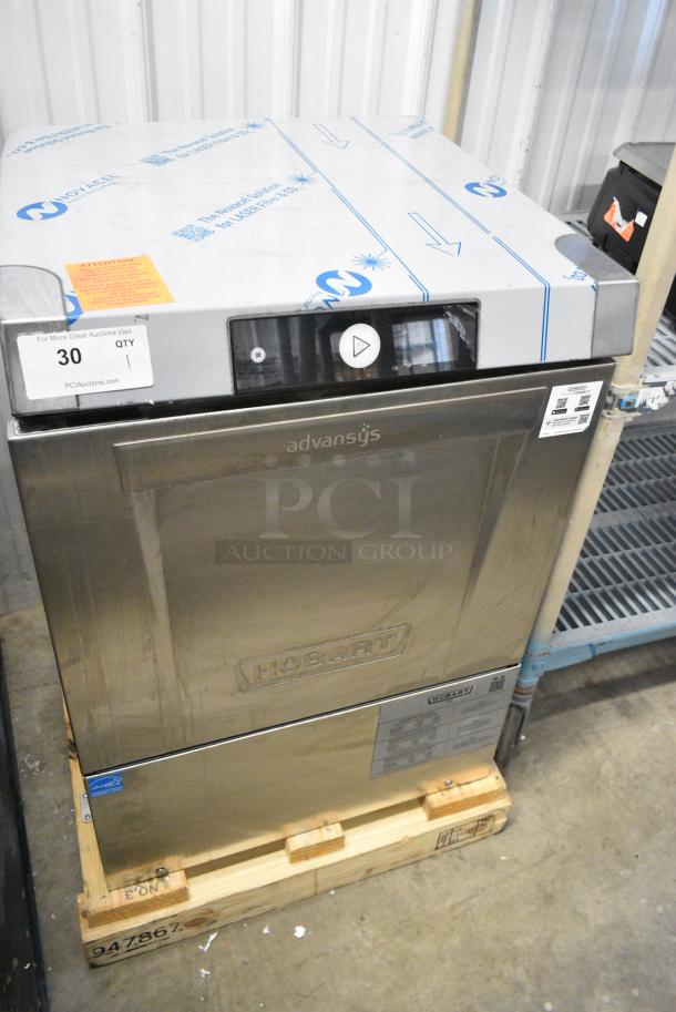 BRAND NEW SCRATCH AND DENT! 2024 Hobart LXNR Stainless Steel Commercial Undercounter Dishwasher. 208-240 Volts, 1 Phase. - Image 1 of 7