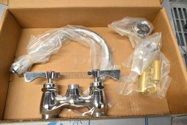 BRAND NEW IN BOX! Krowne 15-401L 4" Center Raised Deck Mount Faucet. - Image 1 of 4