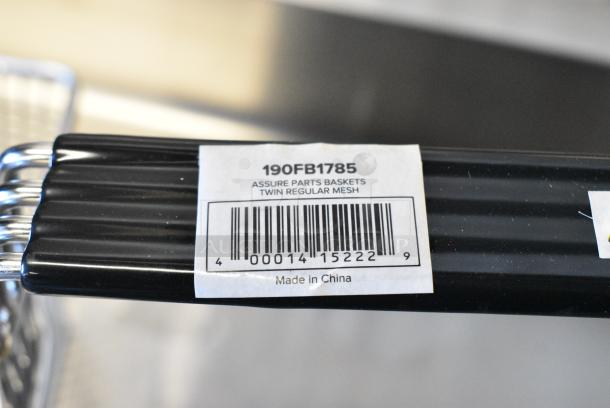 4 BRAND NEW SCRATCH AND DENT! 190FB1785 Pitco P6072184 Equivalent 17" x 8 1/4" x 6" Twin Fryer Basket with Front Hook. 4 Times Your Bid! - Image 4 of 4