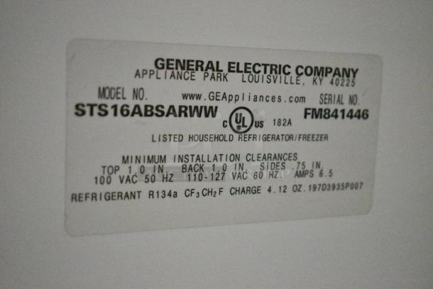 General Electric GE STS16ABSARWW Metal Cooler w/ Freezer. 115 Volts, 1 Phase. Tested and Working! - Image 6 of 6