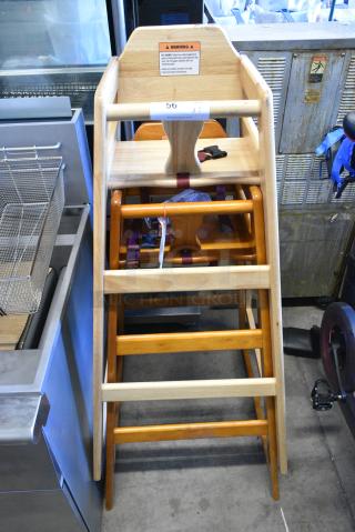 2 BRAND NEW SCRATCH AND DENT!  Lancaster Table & Seating Bar Height Wooden High Chair Including 164BWHCKDWN. 2 Times Your Bid!