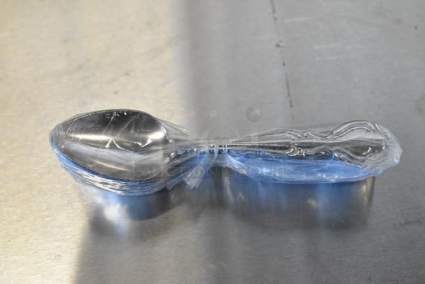3 BRAND NEW SCRATCH AND DENT! Box of 12 267030000 Choice Bethany 4 1/4" 18/0 Stainless Steel Demitasse Spoon. 3 Times Your Bid! - Image 1 of 3