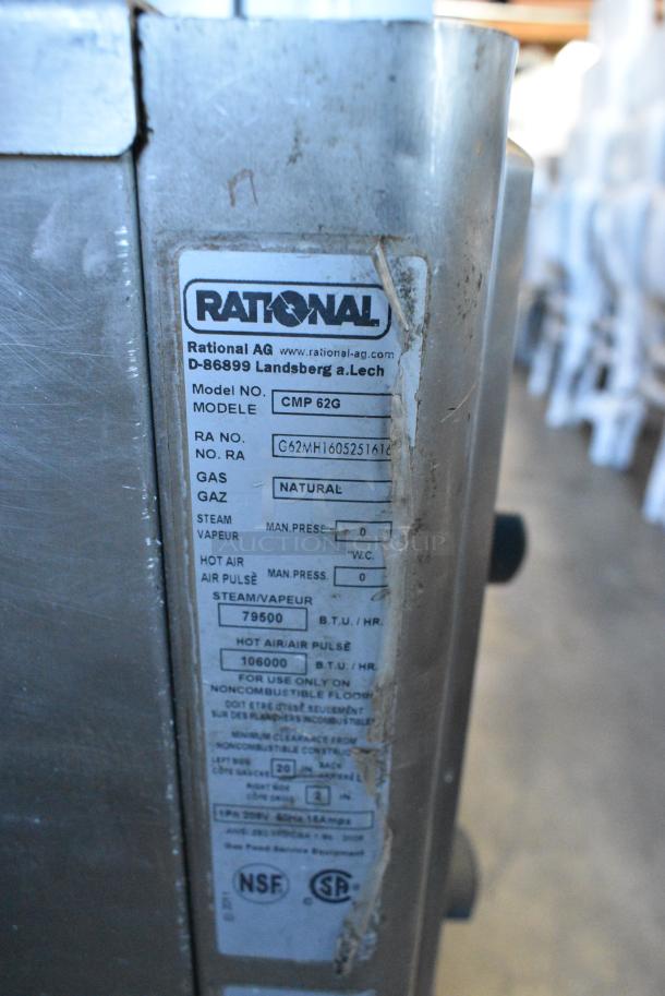 Rational CMP 62G Stainless Steel Commercial Natural Gas Powered iCombi Combi Convection Oven on Commercial Casters. - Image 8 of 8